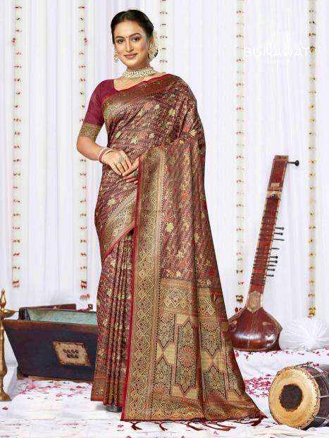 bunawat sagarika satan silk fabric festival wear Surat saree wholesale catalog