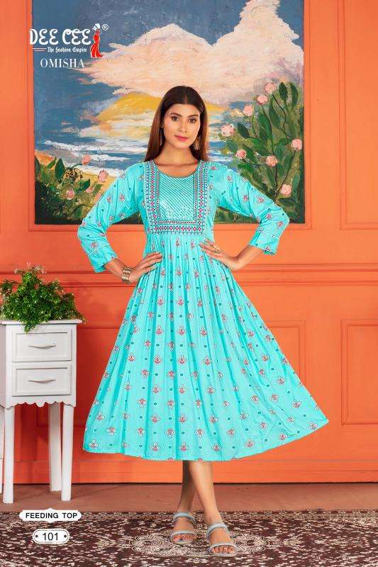 Deecee Omisha best wholesale kurti market in surat gownsdressing gown