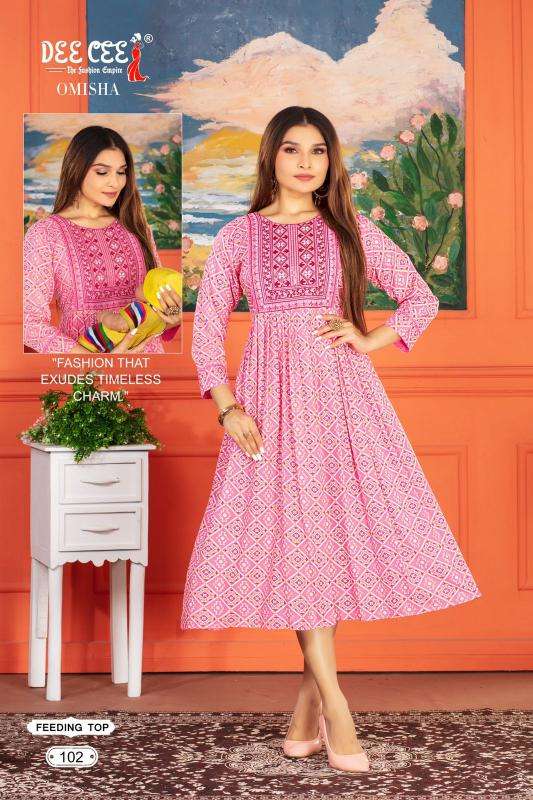 Deecee Omisha best wholesale kurti market in surat gownsdressing gown