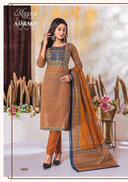 Mayur Ajarakh Vol-3 Embroidered kurti wholesale Mumbai