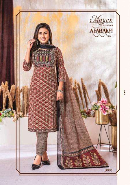 Mayur Ajarakh Vol-3 Embroidered kurti wholesale Mumbai