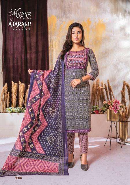 Mayur Ajarakh Vol-3 Embroidered kurti wholesale Mumbai