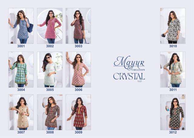 Mayur Crystal Vol-3 – Short Tops Wholesale Kurtis in Mumbai