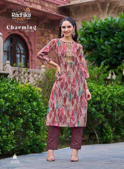 Radhika Lifestyle Charming Vol-6 kurti manufacturers in gandhi nagar delhi