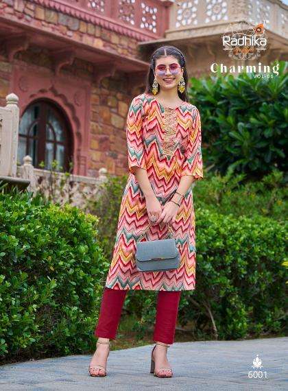 Radhika Lifestyle Charming Vol-6 kurti manufacturers in gandhi nagar delhi