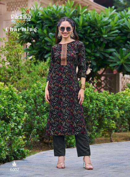 Radhika Lifestyle Charming Vol-6 kurti manufacturers in gandhi nagar delhi