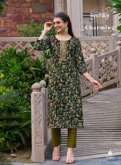 Radhika Lifestyle Charming Vol-6 kurti manufacturers in gandhi nagar delhi