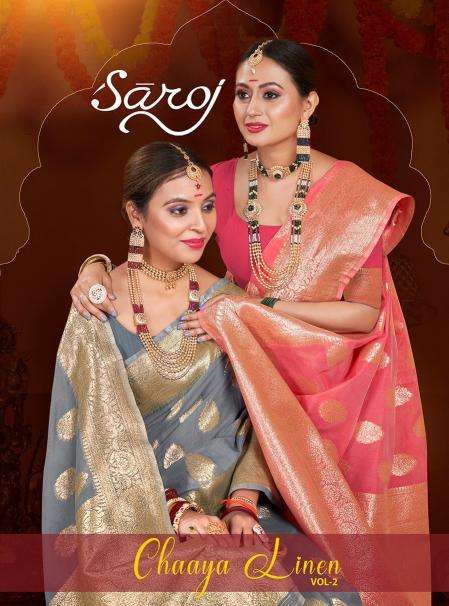 Saroj Chaaya linen vol.2 Cheap Sarees Wholesale