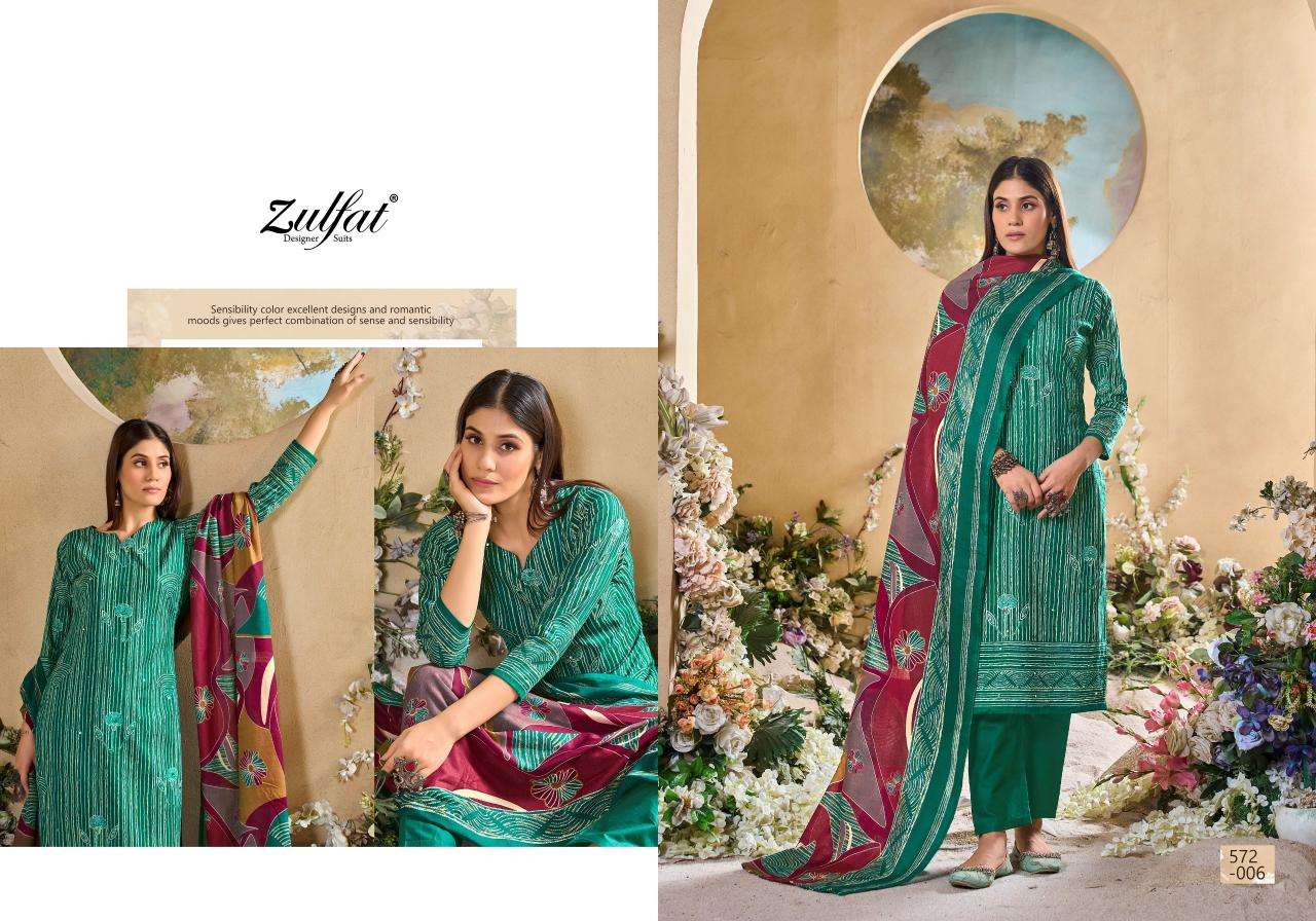 Zulfat Tania Vol 5 Embroidered dress material wholesale