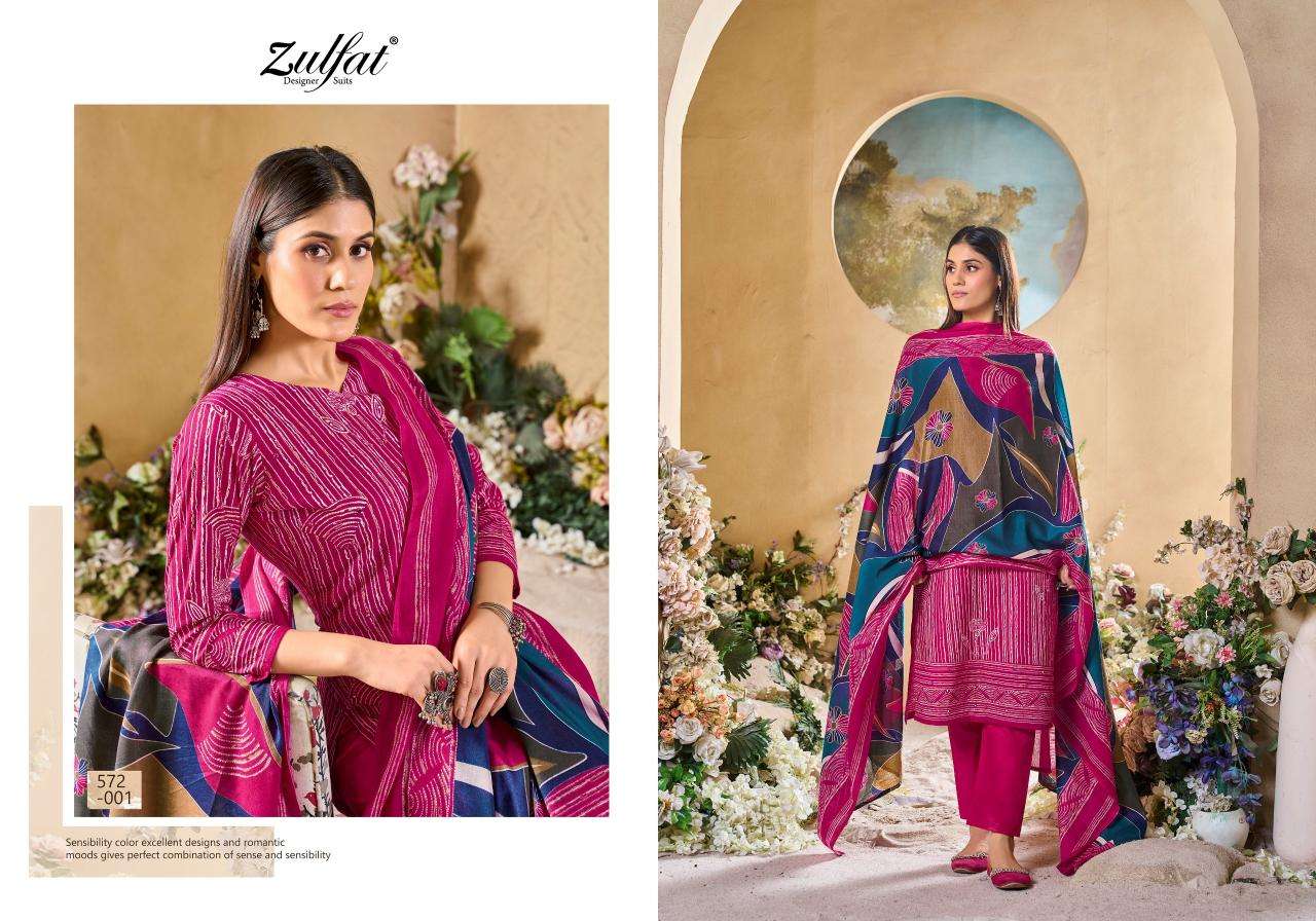 Zulfat Tania Vol 5 Embroidered dress material wholesale