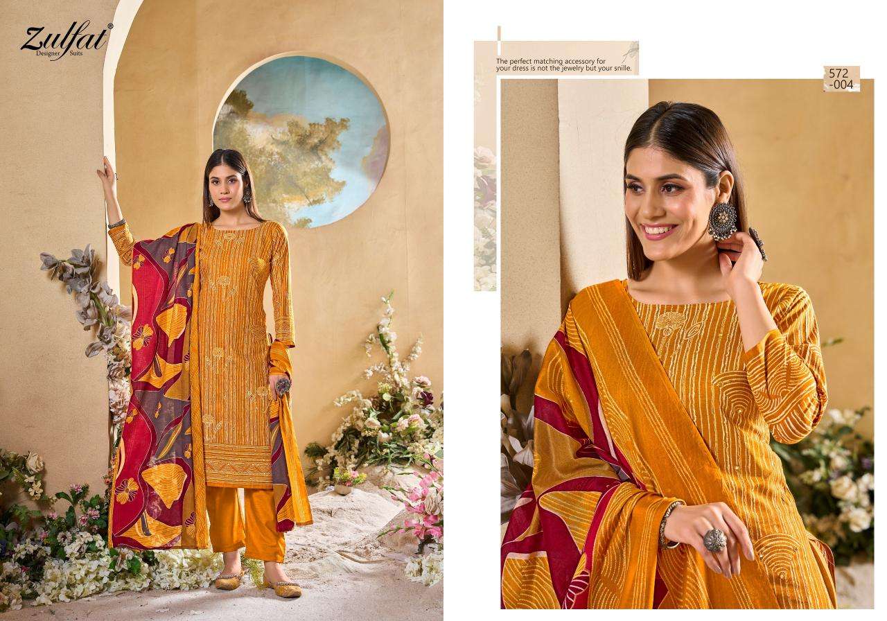 Zulfat Tania Vol 5 Embroidered dress material wholesale