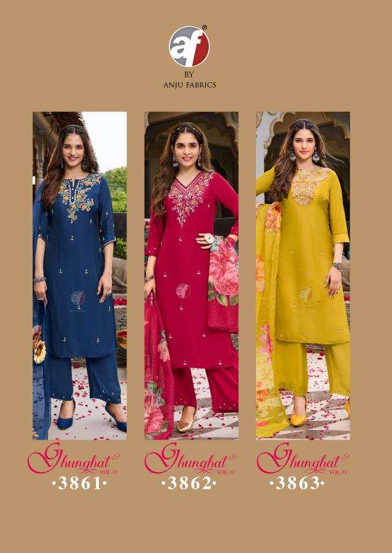 Anju Fabrics Ghunghat Vol 11 Kurti manufacturers in India