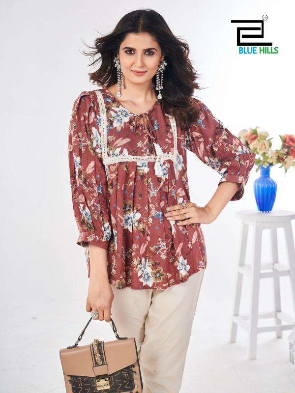 BLUE HILLS CAPPUCCINO VOL 3 Embroidered kurtis in bulk