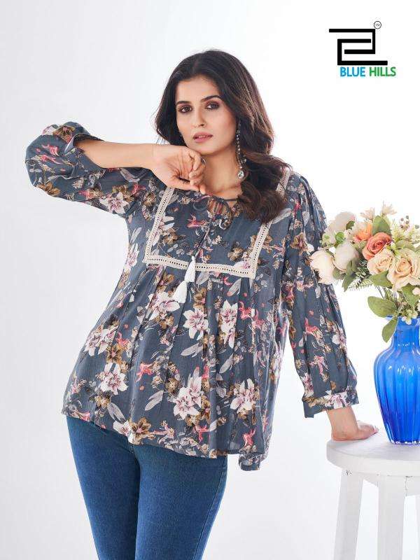 BLUE HILLS CAPPUCCINO VOL 3 Embroidered kurtis in bulk