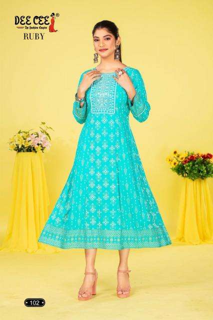 DEECEE RUBY Hsn Code Designer Kurtis wholesale in Delhi