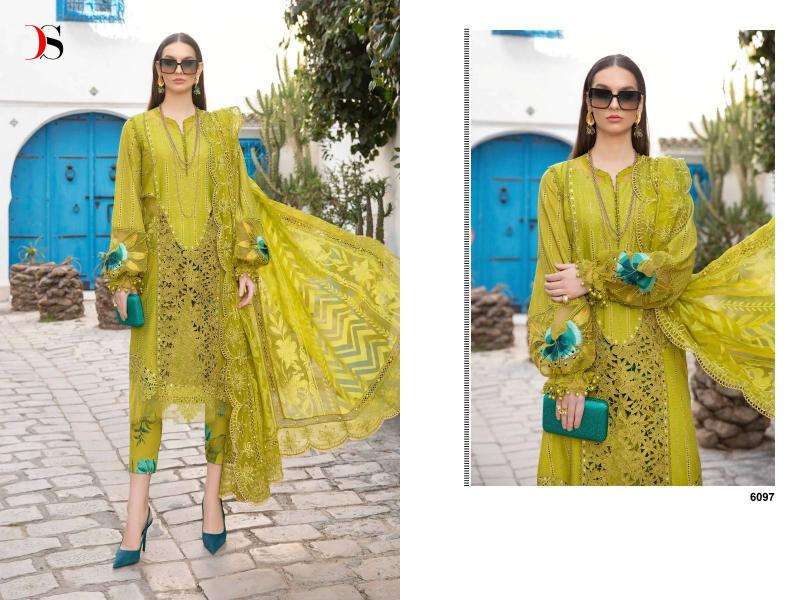 Deepsy Maria B Voyage Lawn 24 Vol 2 Chiffon Dupatta Pakistani suit material wholesale in Delhi