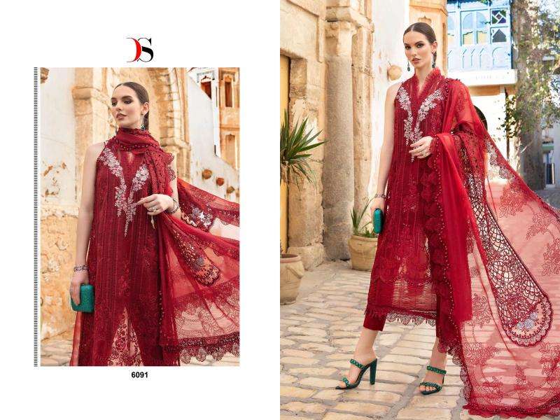 Deepsy Maria B Voyage Lawn 24 Vol 2 Chiffon Dupatta Pakistani suit material wholesale in Delhi