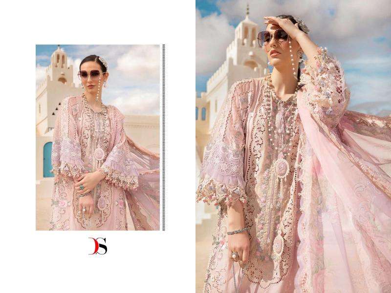 Deepsy Maria B Voyage Lawn 24 Vol 2 Chiffon Dupatta Pakistani suit material wholesale in Delhi