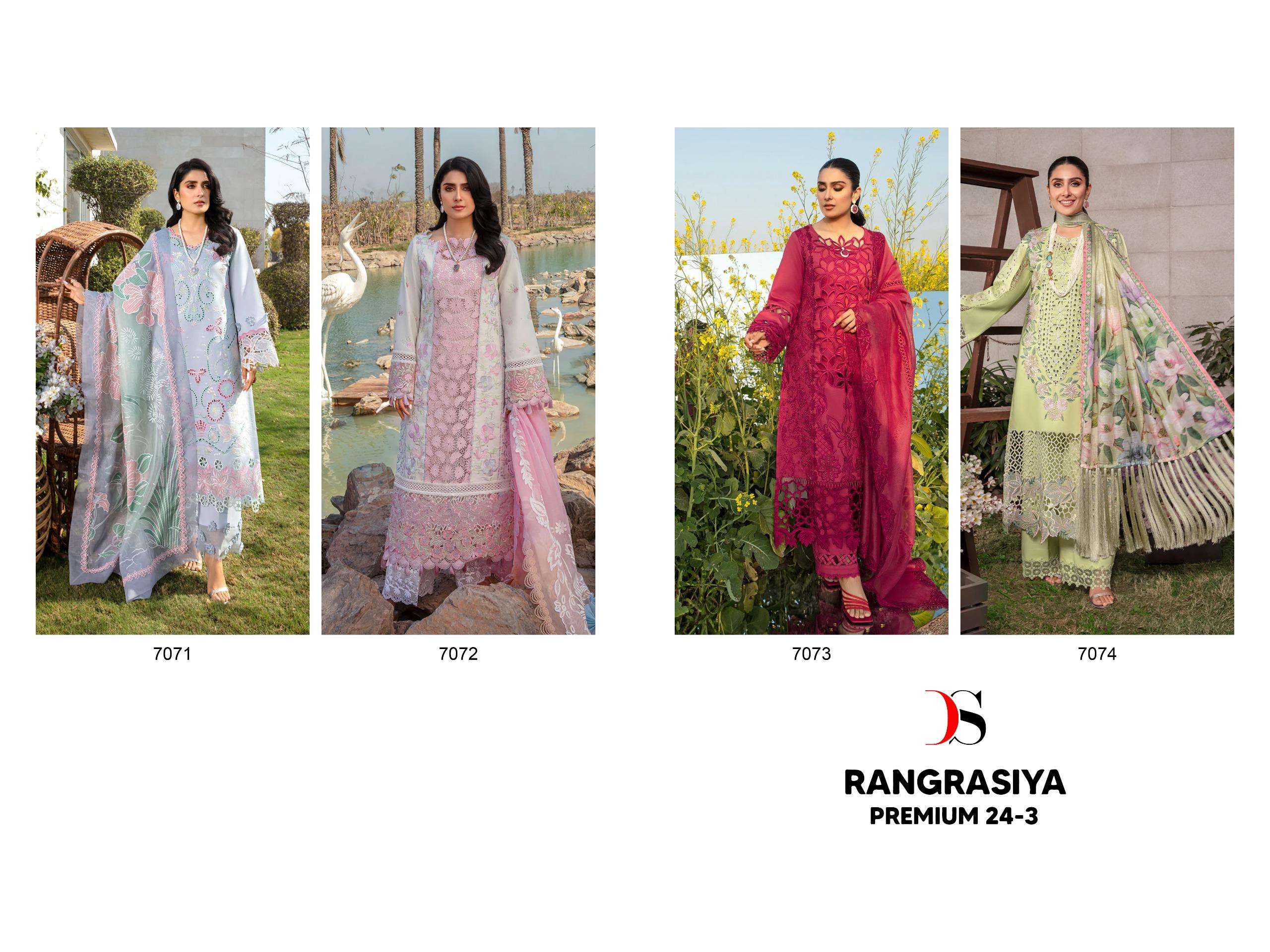 Deepsy Rangrasiya Premium 24 Vol 3 Wholesale Salwar Kameez in India