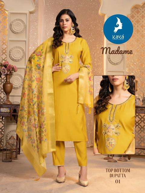 KAYA Madame Black Latest Kurti Collection in Surat