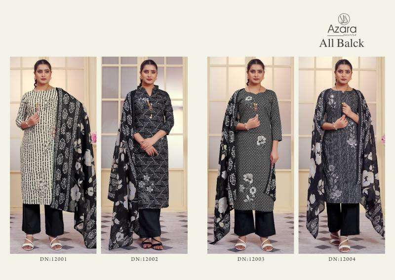 Radhika Azara All Black Dress Materials Wholesale textile market in india