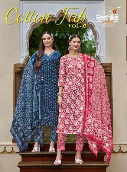 Radhika Cotton Fab Vol 3 Ladies kurti wholesalers in Gujarat