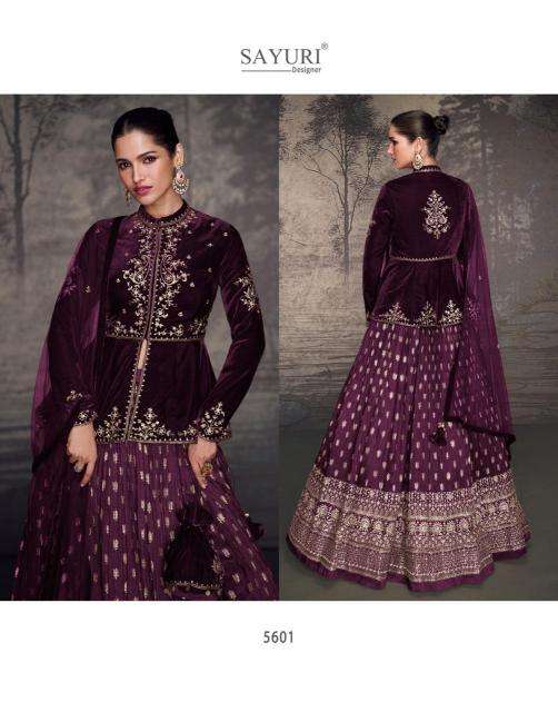 Sayuri Glam Velvet Top Designer Lehenga Choli Surat textile market