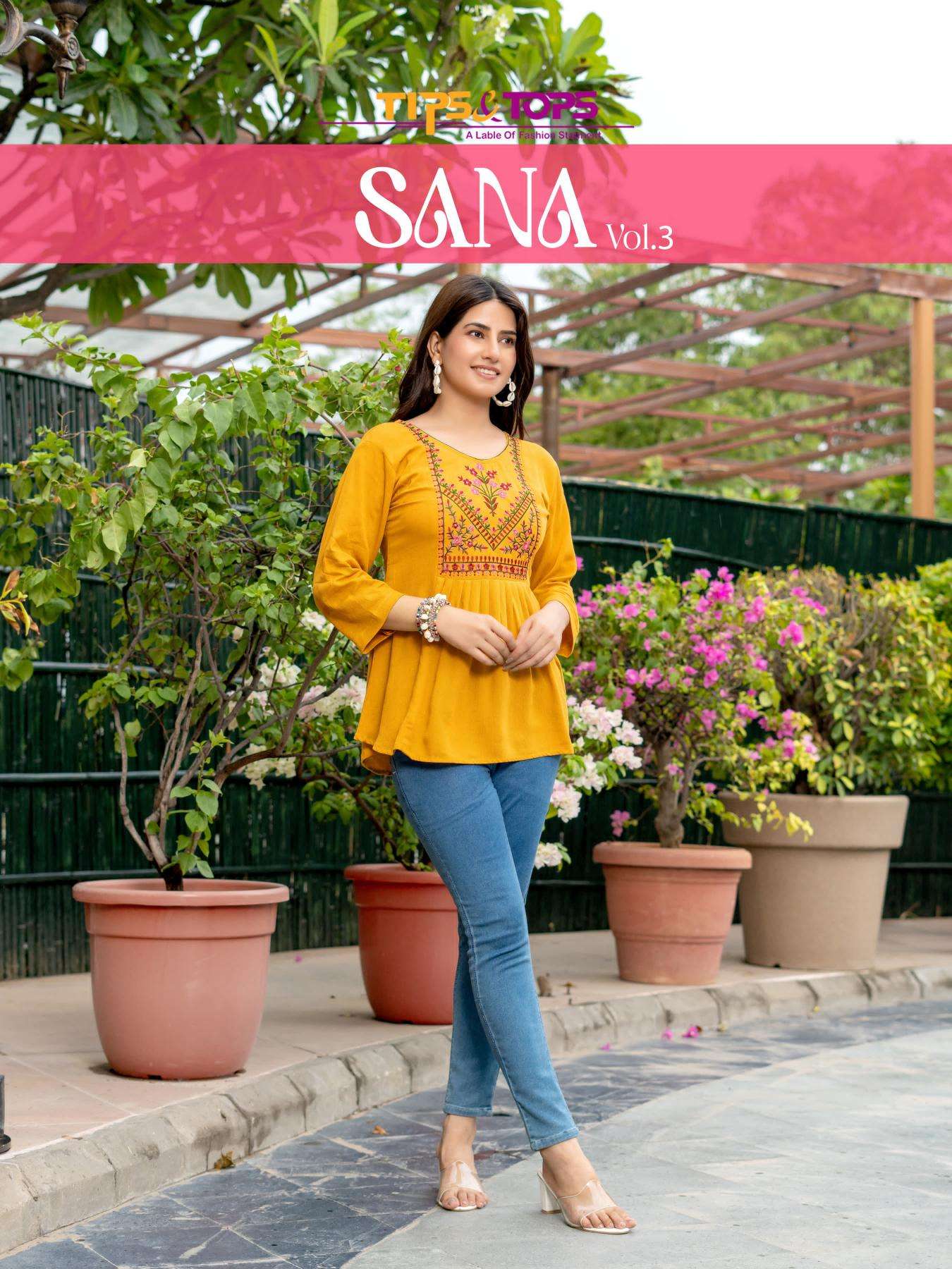 TIPS & TOPS Sana Vol 3 Surat wholesale fashion Kurtis