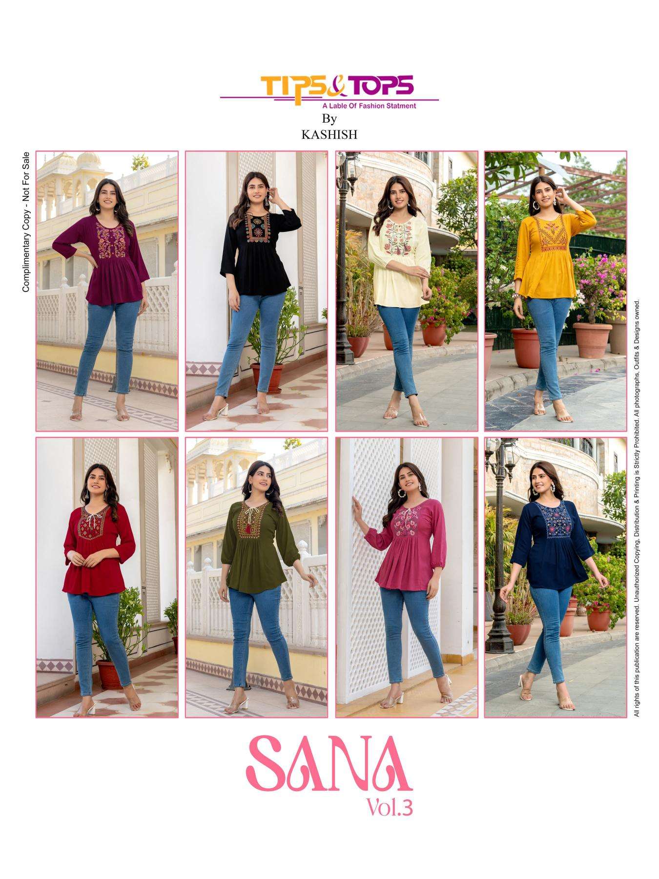 TIPS & TOPS Sana Vol 3 Surat wholesale fashion Kurtis