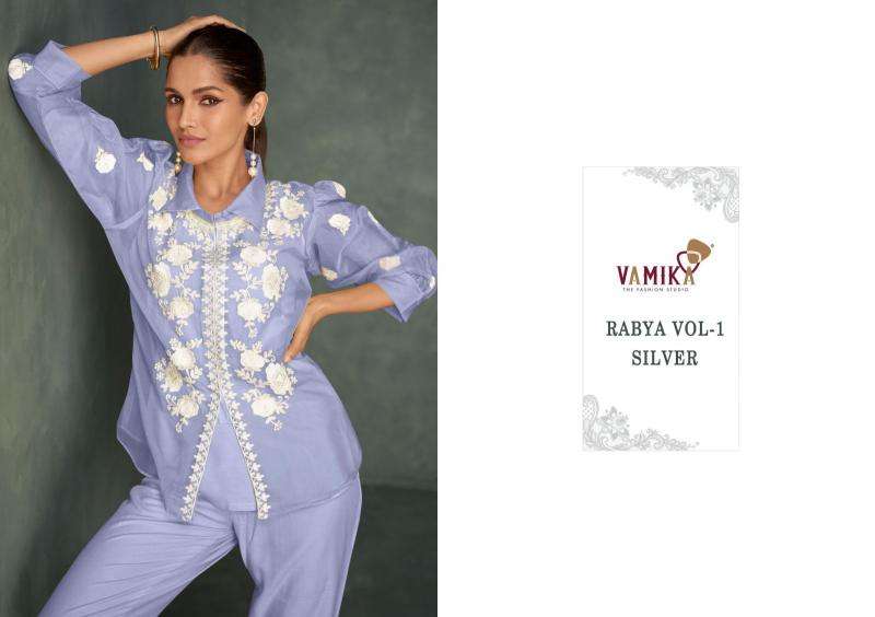 Vamika Rabya Vol-1 Silver Co-ord set Cotton kurtis in Surat