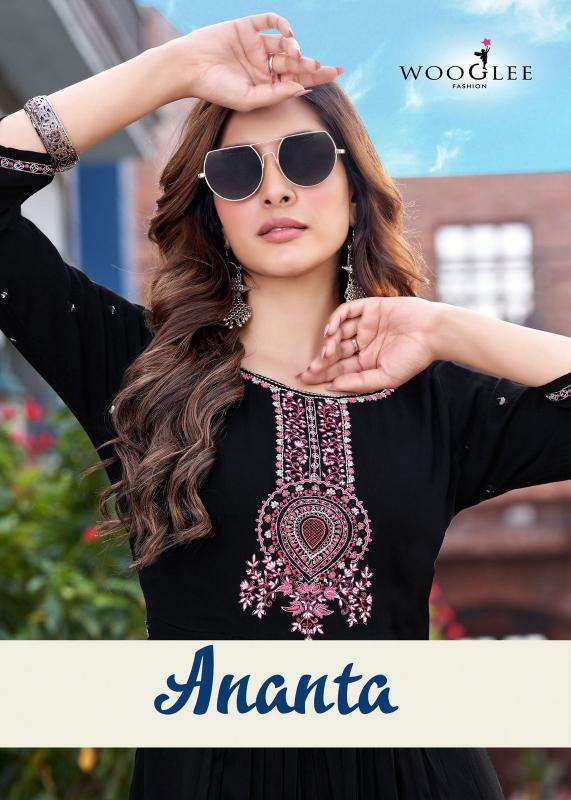 Wooglee Ananta Black Wholesale kurti catalogs