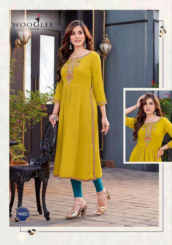 Wooglee Ananta Black Wholesale kurti catalogs