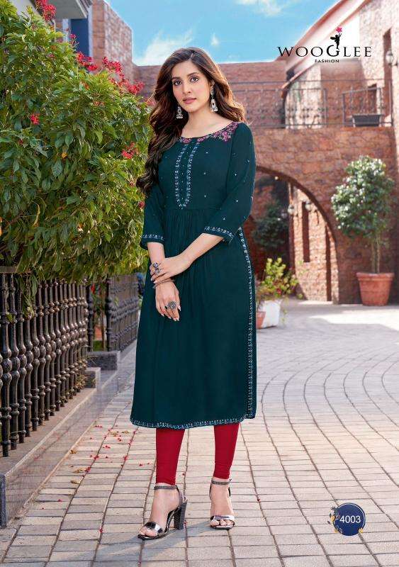 Wooglee Ananta Black Wholesale kurti catalogs