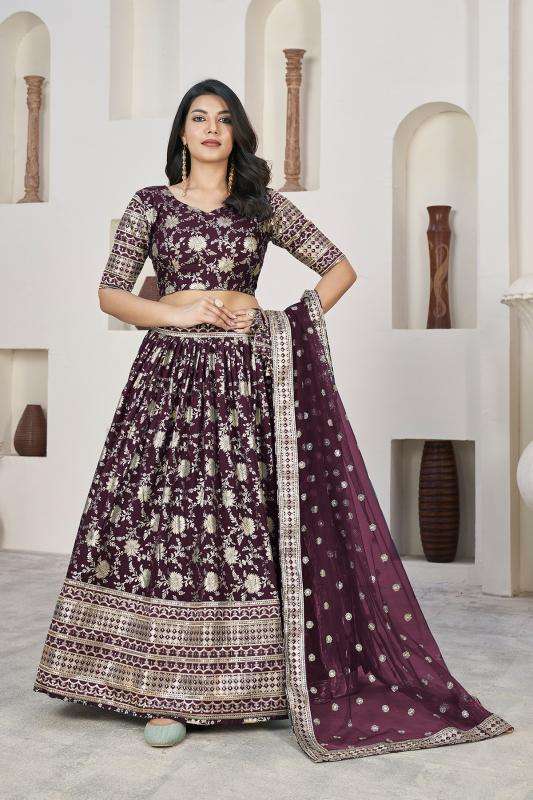 AALISHA VOL – 1 WINE 1019 Wholesale Lehenga Choli distributors