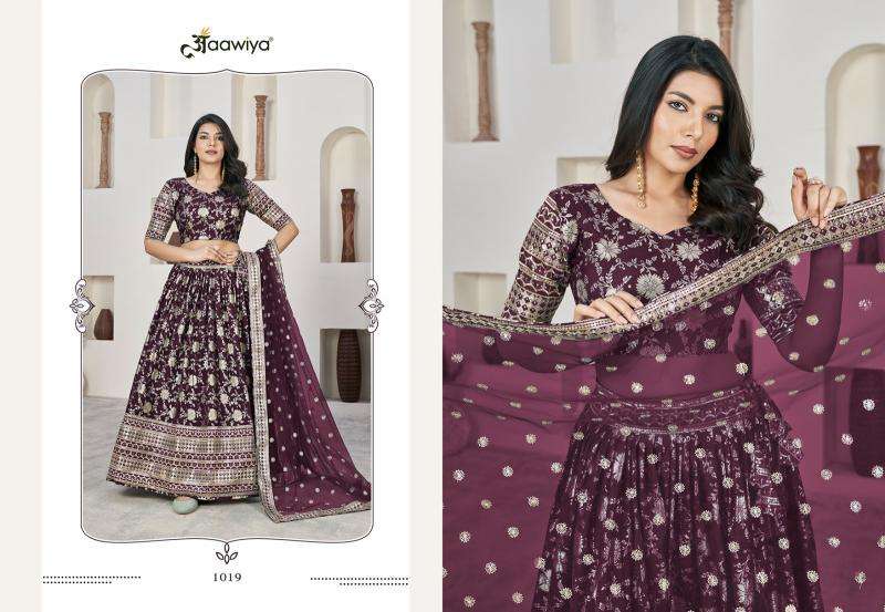 AALISHA VOL – 1 WINE 1019 Wholesale Lehenga Choli distributors