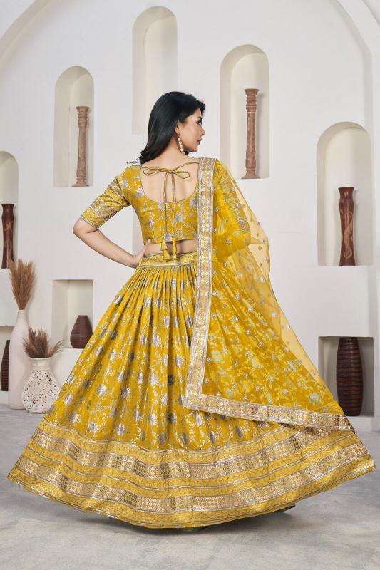 AALISHA VOL – 1 YELLOW 1018 Zari Embodry Lehenga Choli Traditional Indian clothing