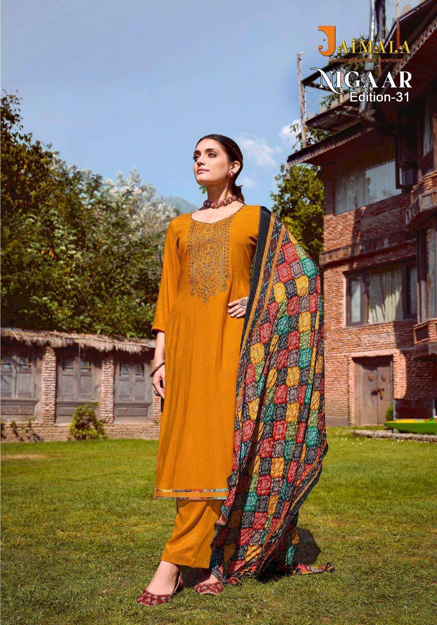 Alok Jaimala Nigaar Vol 31 Wholesale dress materials suppliers in Mumbai