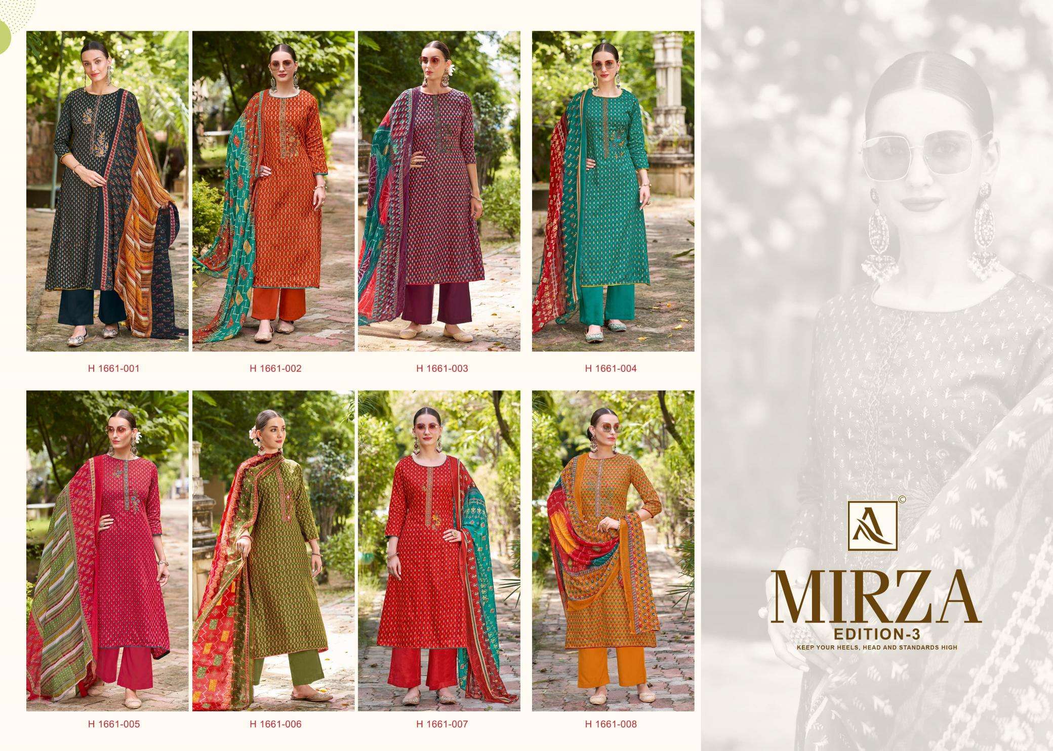 Alok Mirza Vol 3 Designer Dress Materials in Ahmedabad