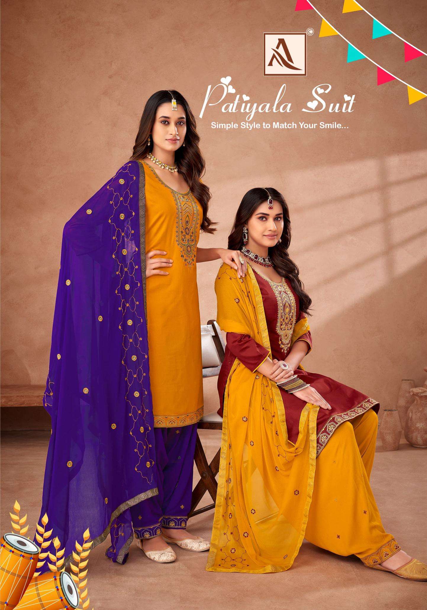 Alok Patiyala Suit Bulk Dress Material suppliers in Ahmedabad