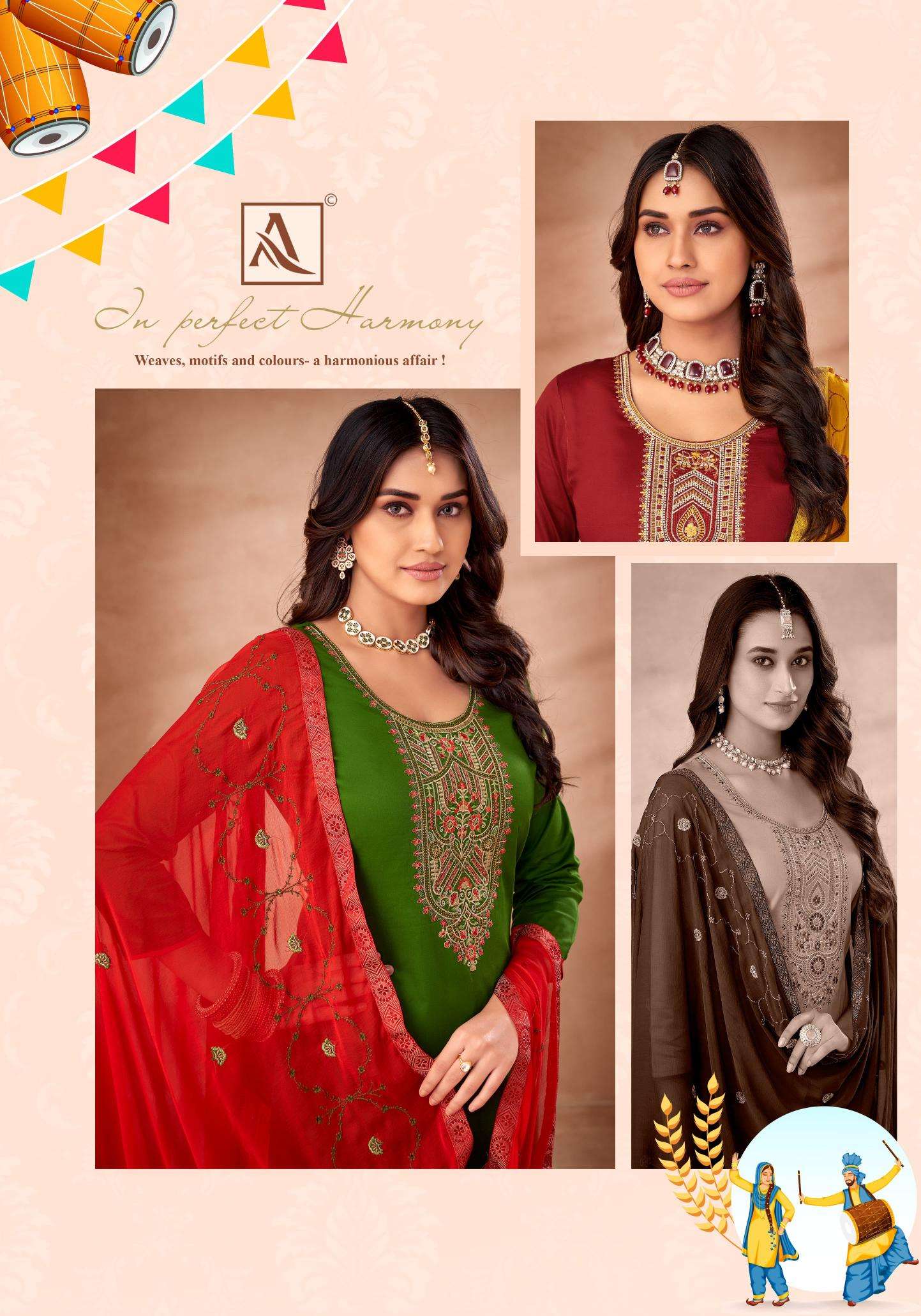 Alok Patiyala Suit Bulk Dress Material suppliers in Ahmedabad