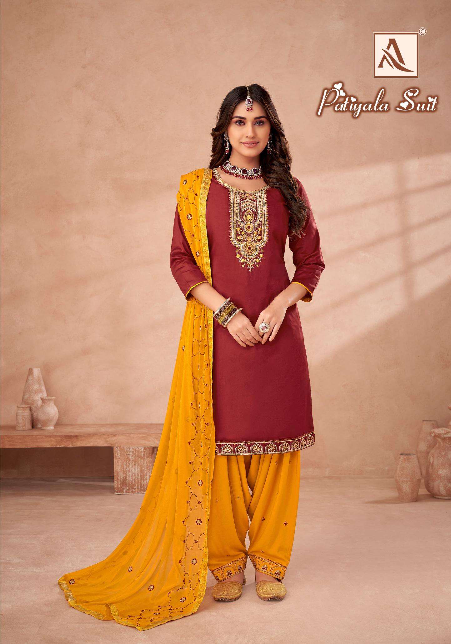 Alok Patiyala Suit Bulk Dress Material suppliers in Ahmedabad