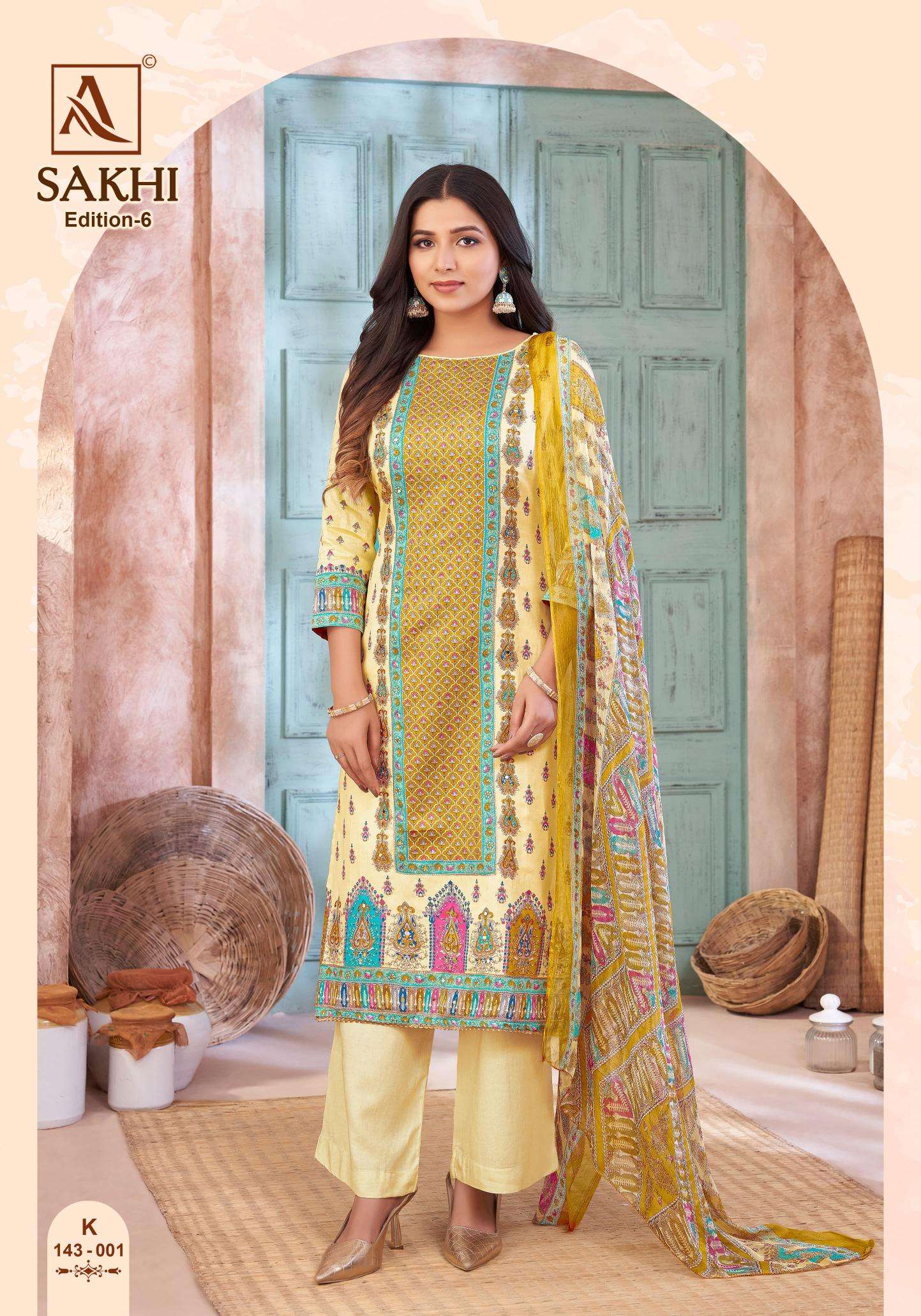 Alok Sakhi Vol 6 Surat textile market dress materials