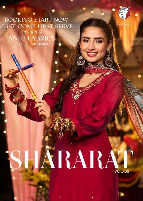 Anju Fabrics Shararat vol -8 Surat kurti manufacturers list