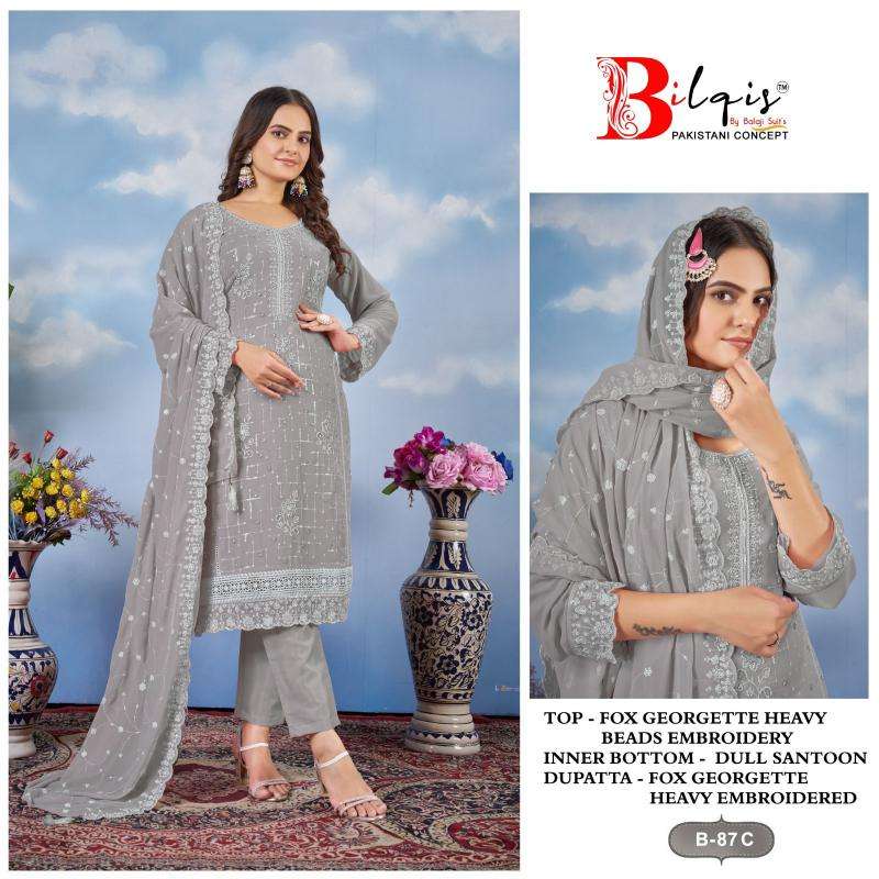 Bilqis B 87 A to D Bangalore wholesale Salwar suits