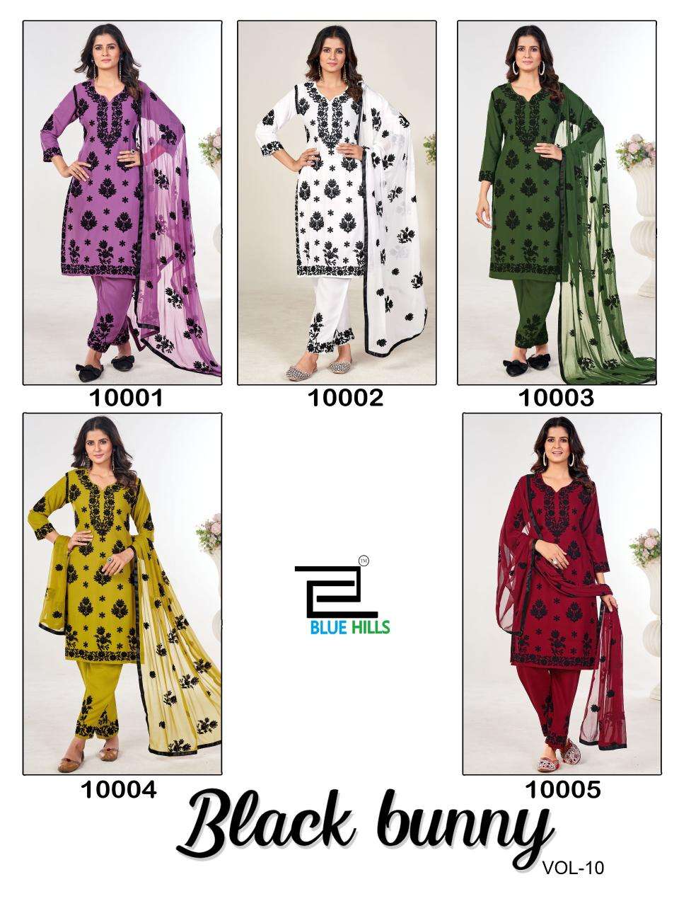 Blue Hills Black Bunny Vol 10 Wholesale kurtis online