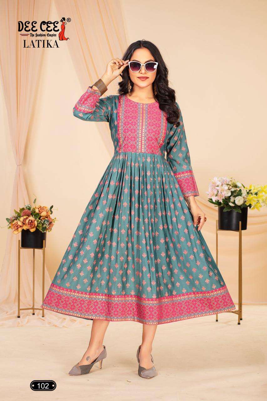 Deecee Latika Designer kurtis for wholesale in Kolkata