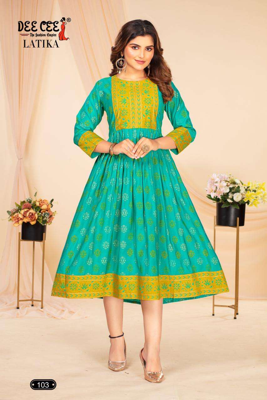 Deecee Latika Designer kurtis for wholesale in Kolkata