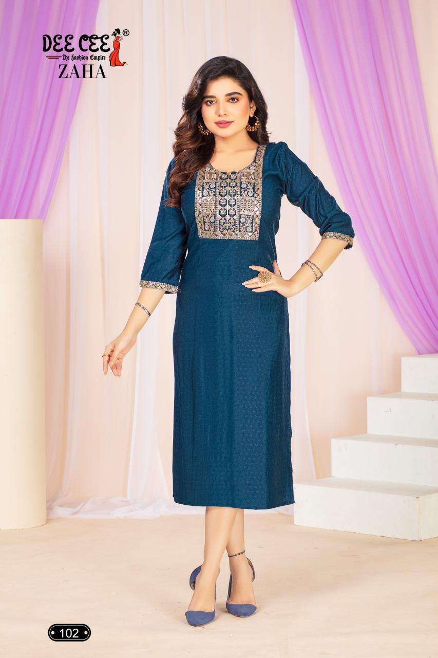 Deecee Zaha Latest kurti designs in Ahmedabad