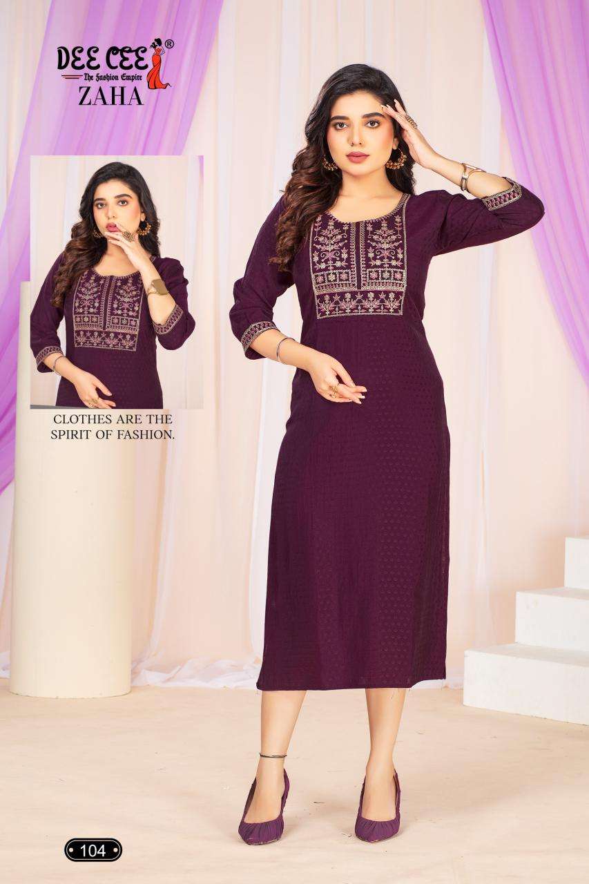 Deecee Zaha Latest kurti designs in Ahmedabad