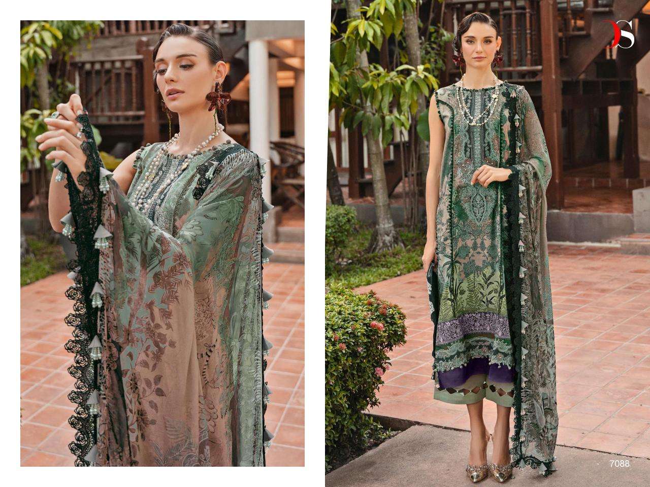 Deepsy Bliss Lawn 24 Vol 2 Chiffon Dupatta Pakistani suits wholesaler in India